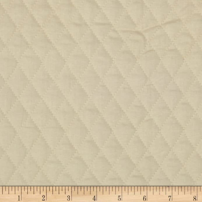 270-099 Muslin Natural, Double Faced, Pre-Quilted Cotton Fabric, Diamond Solids