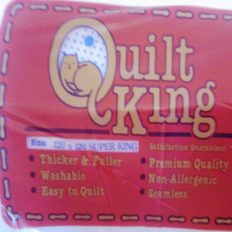 120124KQB Quilt King, 120" X 120" Super King Quilt Batting,