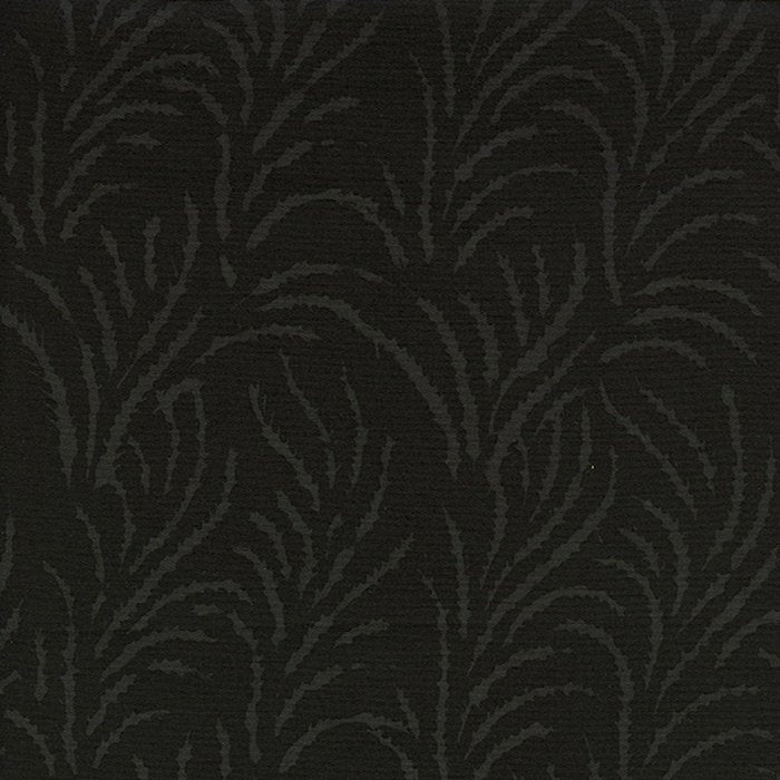 Island Batik 121513058 Black, Scroll Ferns, 100% Cotton