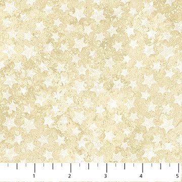 Stars and Stripes  20160-12 Ivory Stars on Beige, Stonehenge Stars and Stripes, Northcott