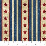 Stars and Stripes  20161-49 Navy, Red, Tan,and Blue Stripes w/ Red Stars, Stonehenge Stars and Stripes, Northcott