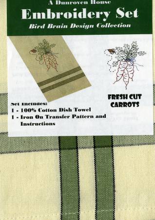 Towel Embroidery Set 1 Fresh Carrot