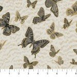 FANTASIA SHIMMER 22975M-92 Light Gray, Butterflies, W/ Metallic, Northcott