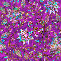 Kashmir 27398-V LARGE FLORAL, QT FABRICS