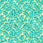 Kashmir 27402-Q LEAVES TURQUOISE, QT FABRICS