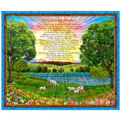 The Lord Is My Shepherd(F-4) PANEL, 27445-X, QT FABRICS