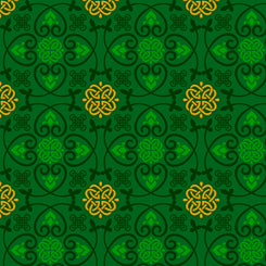 QT - Irish Charm - Celtic Medallions - Green