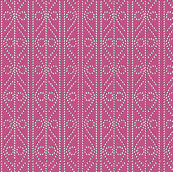 QT - Kiwis & Koalas - Decorative Dotted Stripe - Raspberry