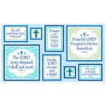 PSALMS PATCHES PANEL BLUE