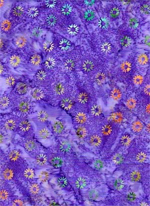 Batik Textiles - 4015 - Down Under - Purple - Rainbow Flowers