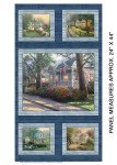 4028 - 55, HOMETOWN SPIRIT - 24" PANEL  - HARBOR BLUE, BENARTEX