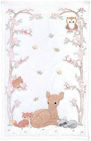 Deer and Friends Crib Quilt Top