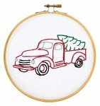 Christmas Truck 6" Hoop Kit