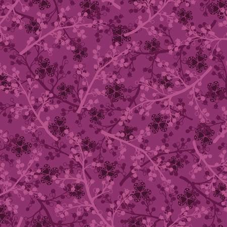 5497B-66 PLUM BERRIES, JUBILEE SILVER , BENARTEX,