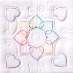 XX Heart Circle Quilt Block Set