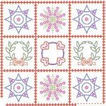 Redwork Sampler Wall Quilt