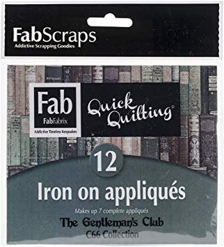 12 fabscraps iron on appliques