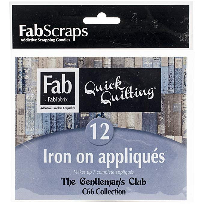 12 fabscraps iron on appliques