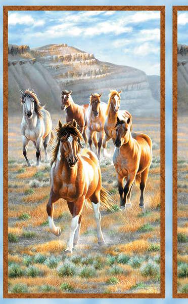 9123-247 Unbridled, 24" Panel, Wilmington Prints