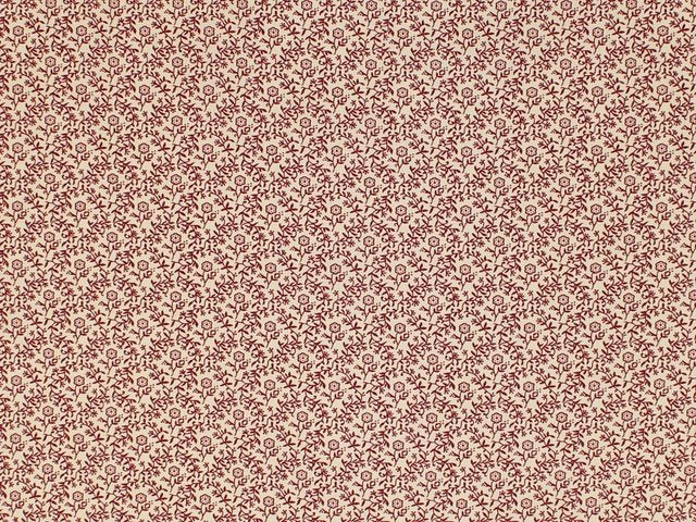 Choice - Remember When - Burgundy Red Floral on Cream  Floral