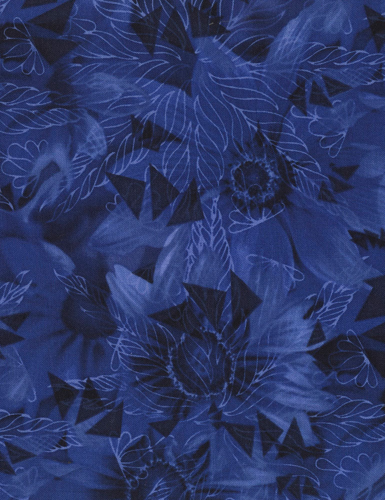 JN-C4062-COBALT, Blue Daisy, Bohemian Blues, Timeless Treasures