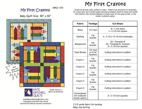 My First Crayons pattern