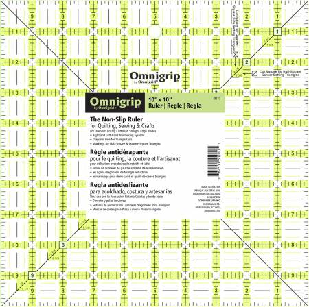 Omnigrip 10in Square Ruler