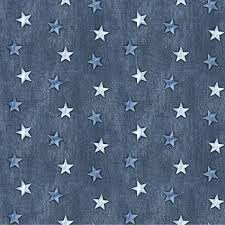 Stars on Denim Blue