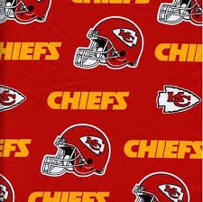 6315-D NFL Red, Kansas City Chiefs, Cotton 60" Wide,