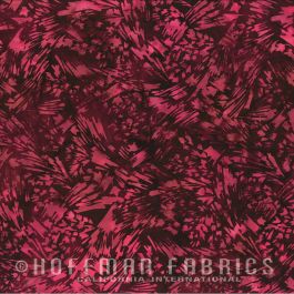 Bali Batik M2758-561 Bordeaux, Brush Strokes,  Hoffman Fabrics 100% Cotton