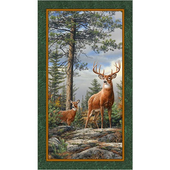 24790-G Deer Mountain Panel, Quilting Treasures