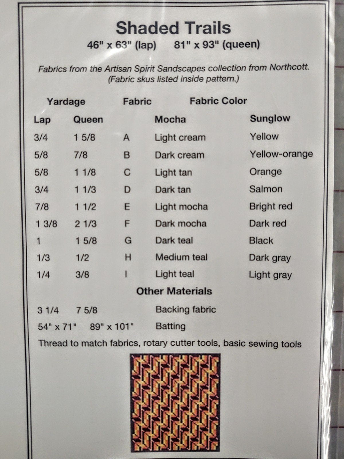 Shaded Trails Pattern