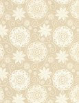 JN-C5770-Coffee, Light Cream Quilter Medallions Medium on Dark Cream,  Bohemian Blues, Timeless Treasures