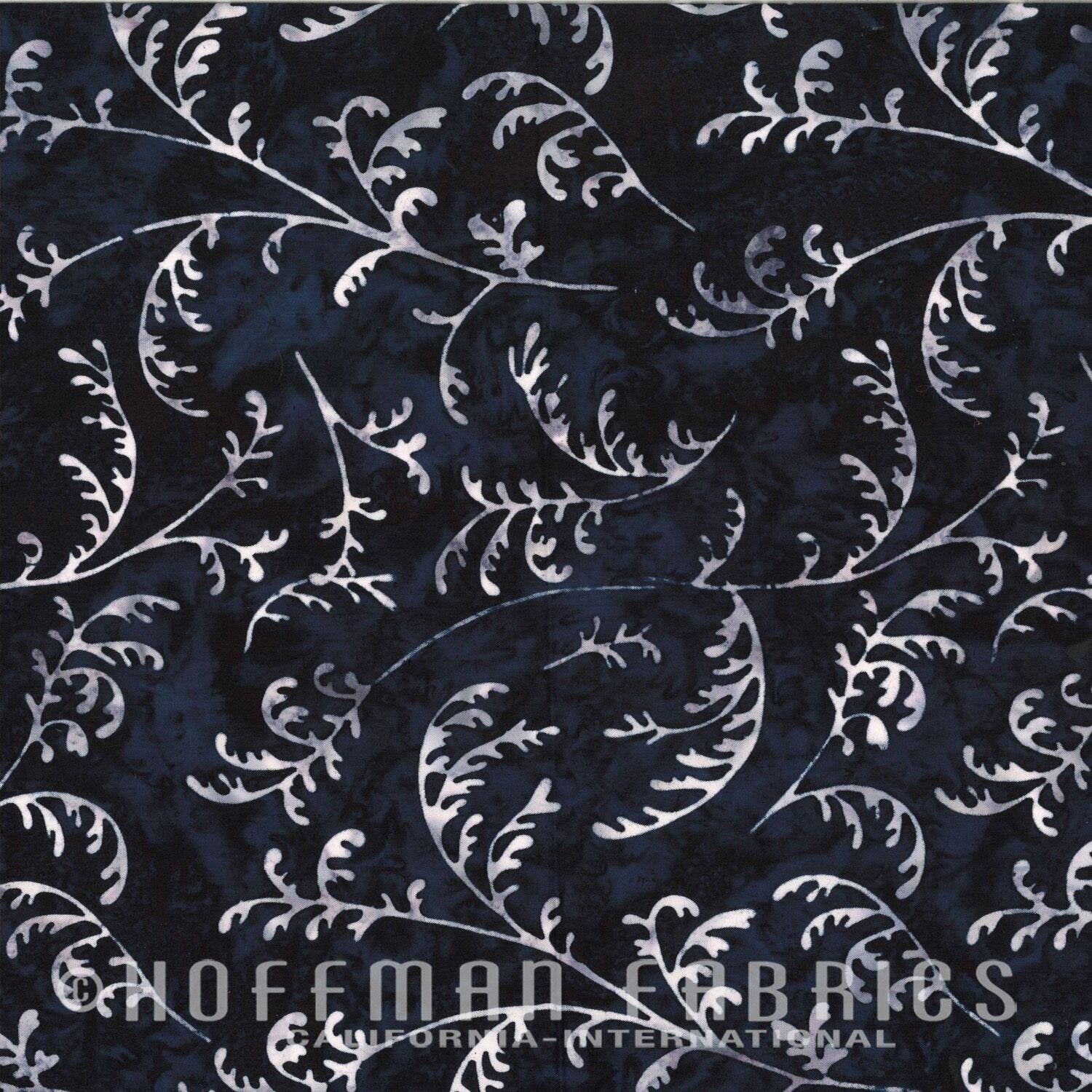 Bali Batik N2893-440 Licorice  Scrolly Twigs  Hoffman Fabrics 100% Cotton