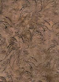 Bali Batik N2904-80 Taupe, Scrolly Bird Taupe, Hoffman Fabrics 100% Cotton