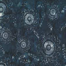 Bali Batik P2031-128 Midnight, Flower Hoffman Fabrics 100% Cotton