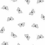 RAMF4071-W  WHITE ON WHITE, BUTTERFLY S,  P&B TEXTILES