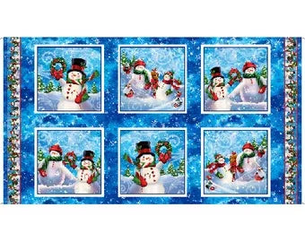 QT - Whirlwind - Snowman Picture Patches - Panel